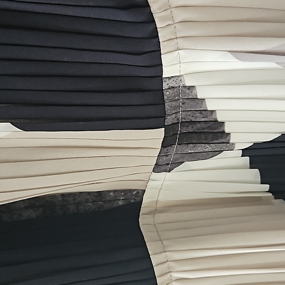 Pleated, lined midi dress. - Picture 6 of 6